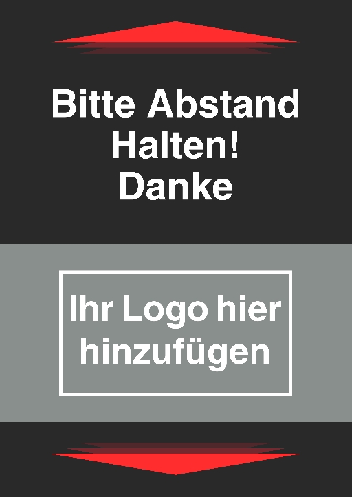 Abstand Halten-Logomatte Logo nach Kundenwunsch