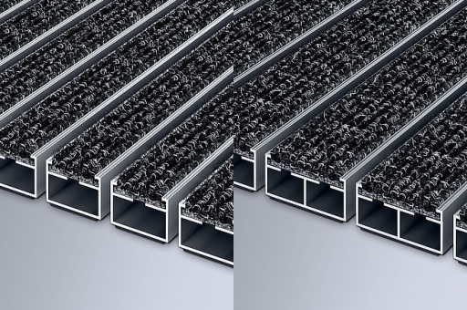 DIPLOMAT-Aluminium-Profilmatten, 1mm Profilstärke, verschiedene Höhen, teils auch geeignet für Außenbereiche 