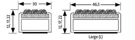 Entrance mat Marshal profile widths and height dimensions